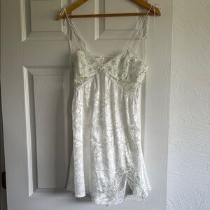 For Love And Lemons White Lace Chemise